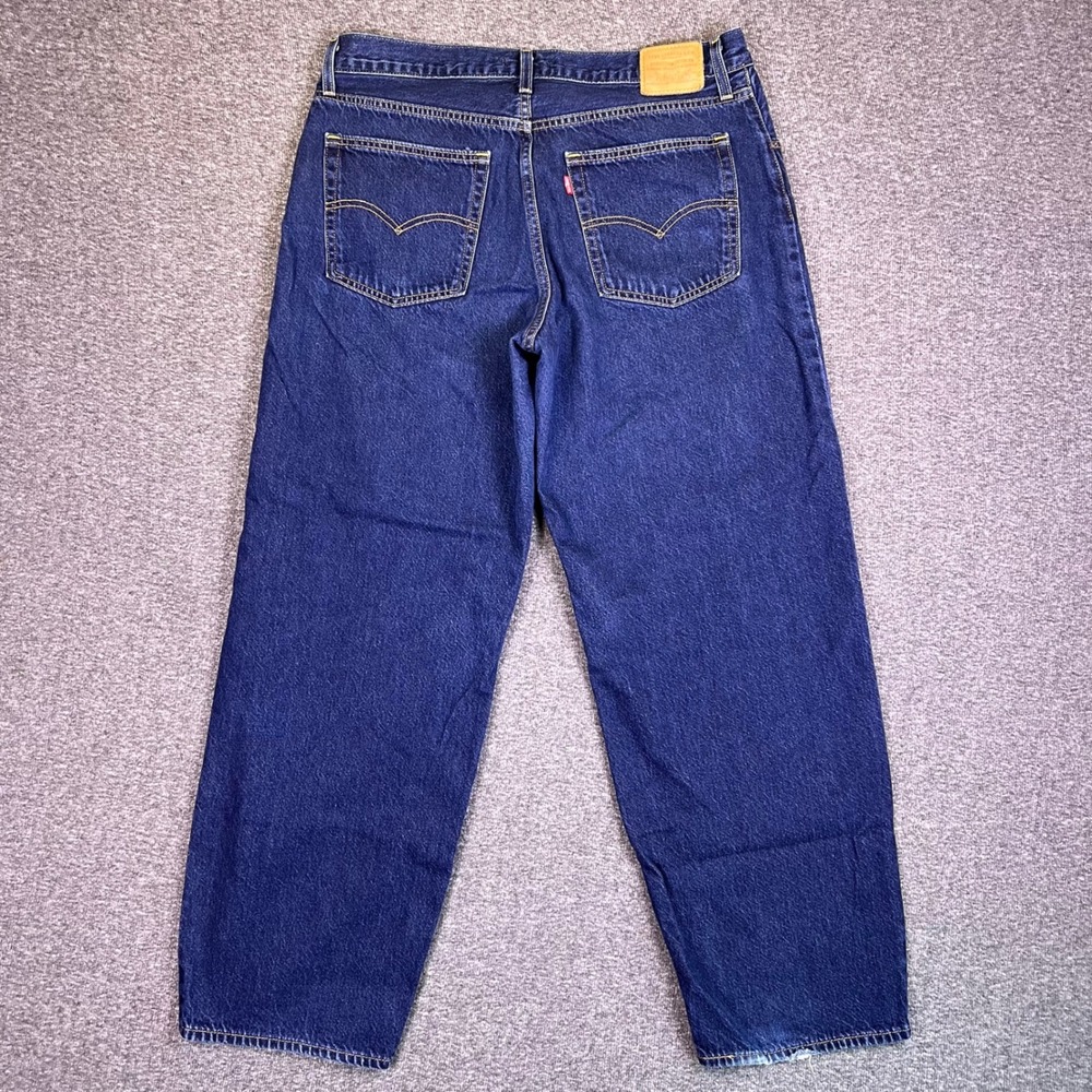 Levis Premium Jeans Mens 32x30 Baggy Dad Wide Leg Dark Wash Relaxed Fits36x30 - Picture 2 of 16